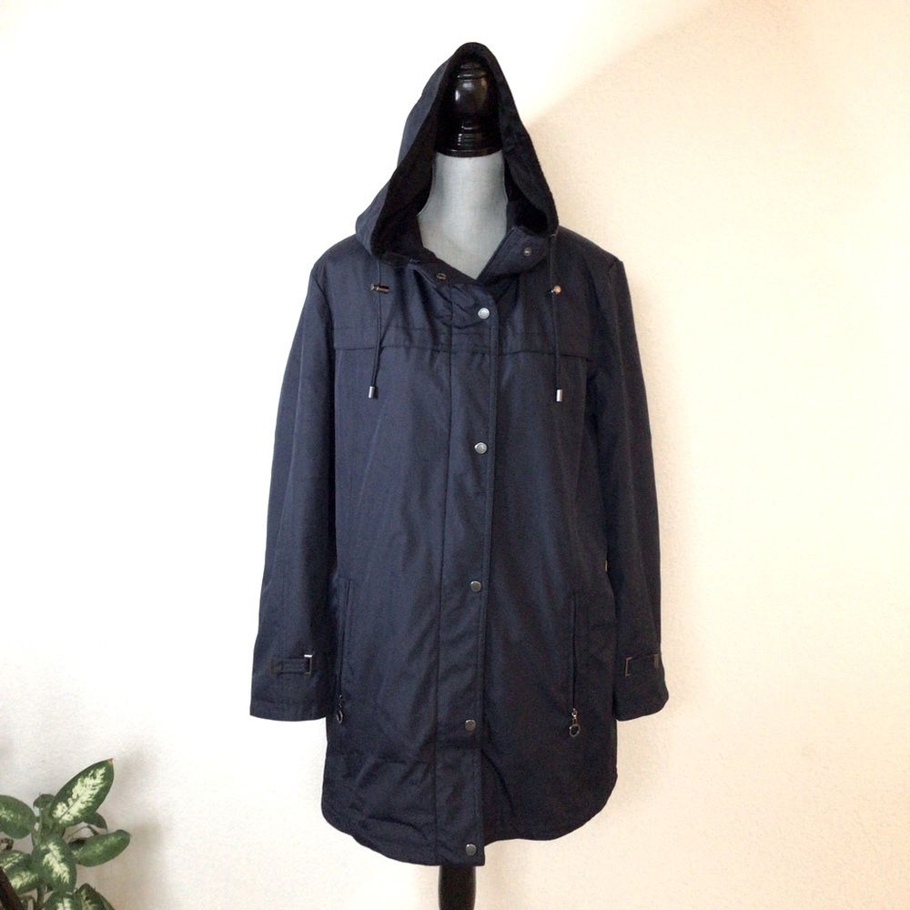 Weatherproof Women's Navy Hooded Jacket